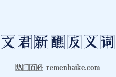 文君新醮反义词是什么意思的图片
